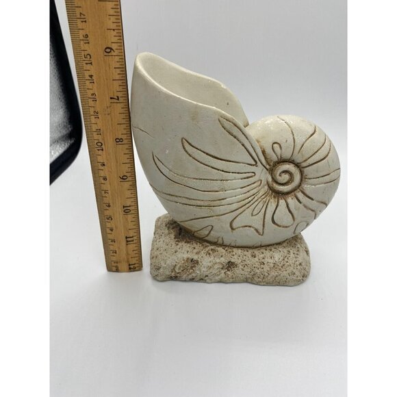 Natilus Spiral Seashell Ceramic Stone Sculpure Display, Length 6 X 4.5… - Picture 5 of 11